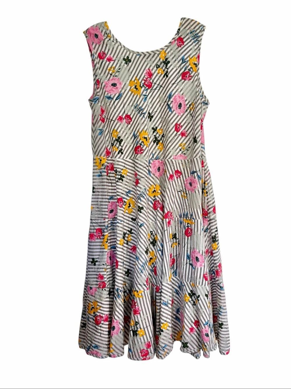 Dress Addict Scoop neck, sleeveless, three tiers Dress Sz L New - Picture 3 of 4